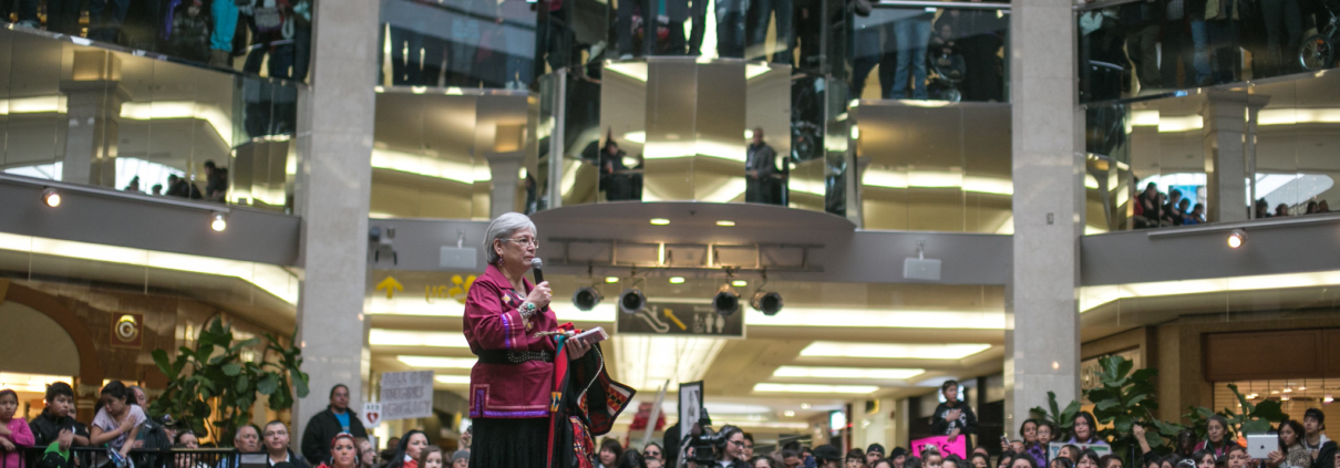West Edmonton Mall Idle No More Rally - lady speaking