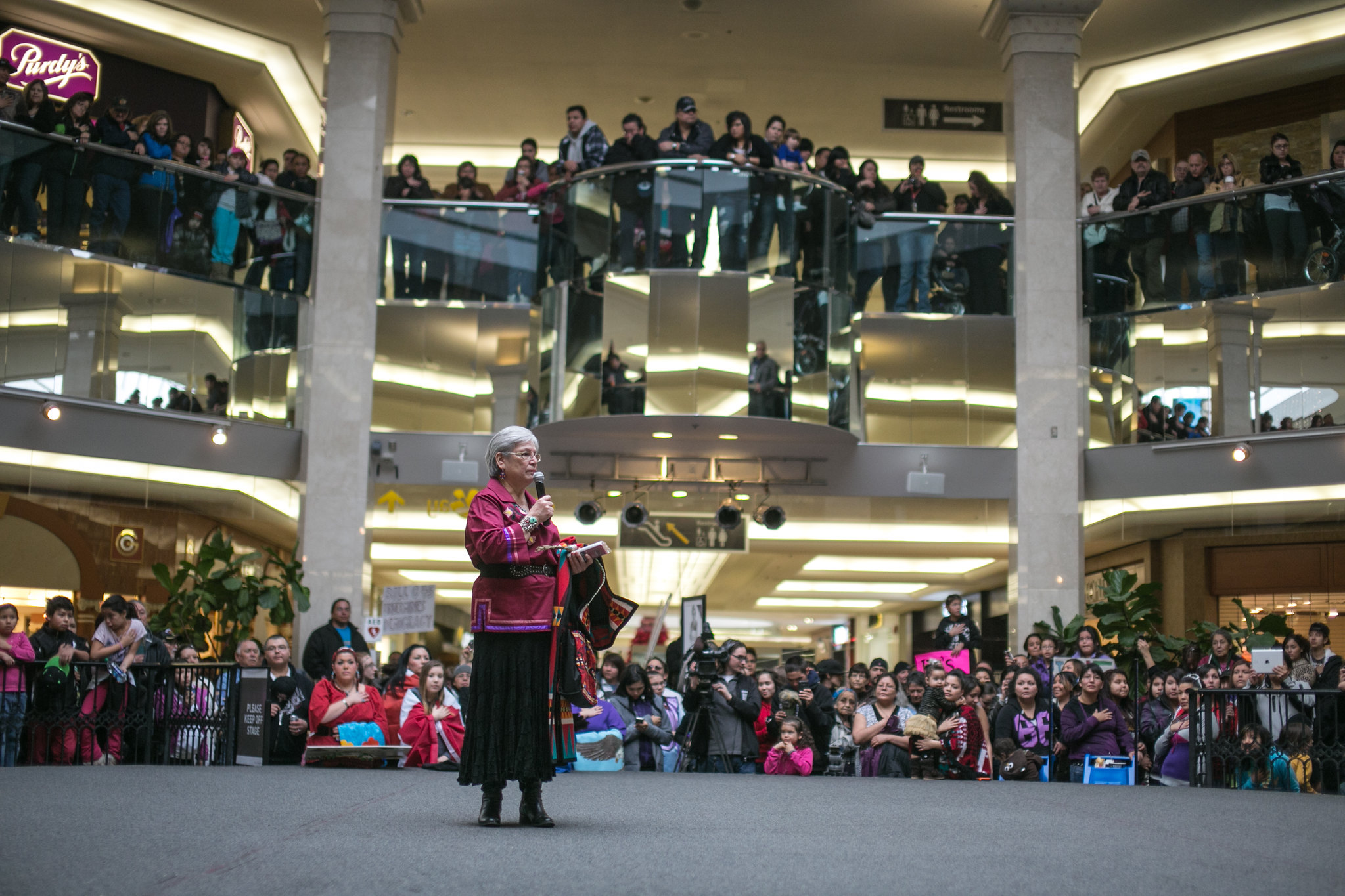 West Edmonton Mall Idle No More Rally - lady speaking